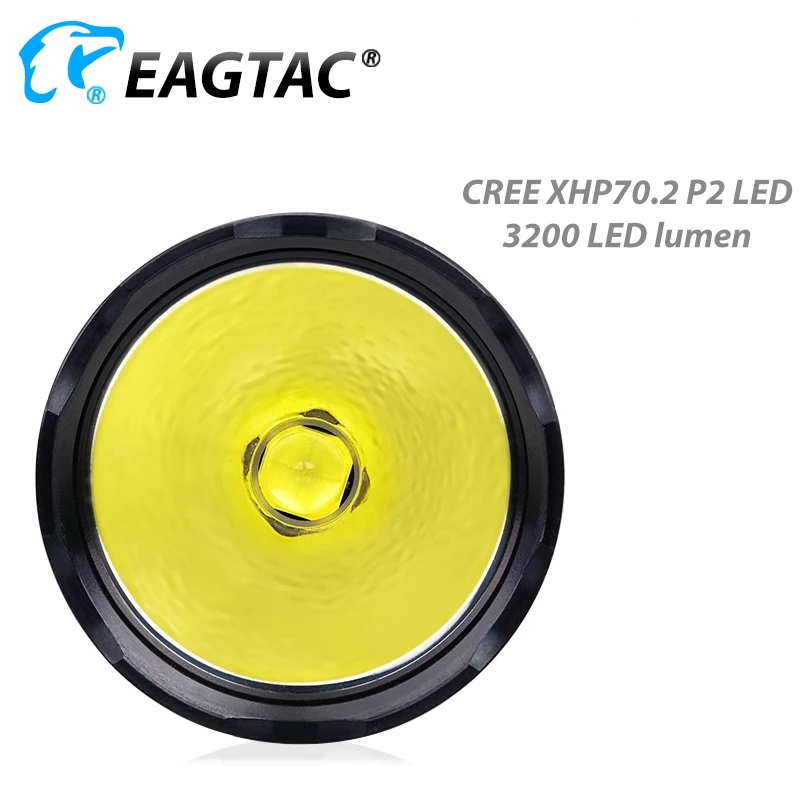 EAGTAC G3L CREE XHP70.2 3200 Lumen USB Rechargeable Tactical Flashlight Included 3400mAh 18650 Battery D25C2 Mini Gift