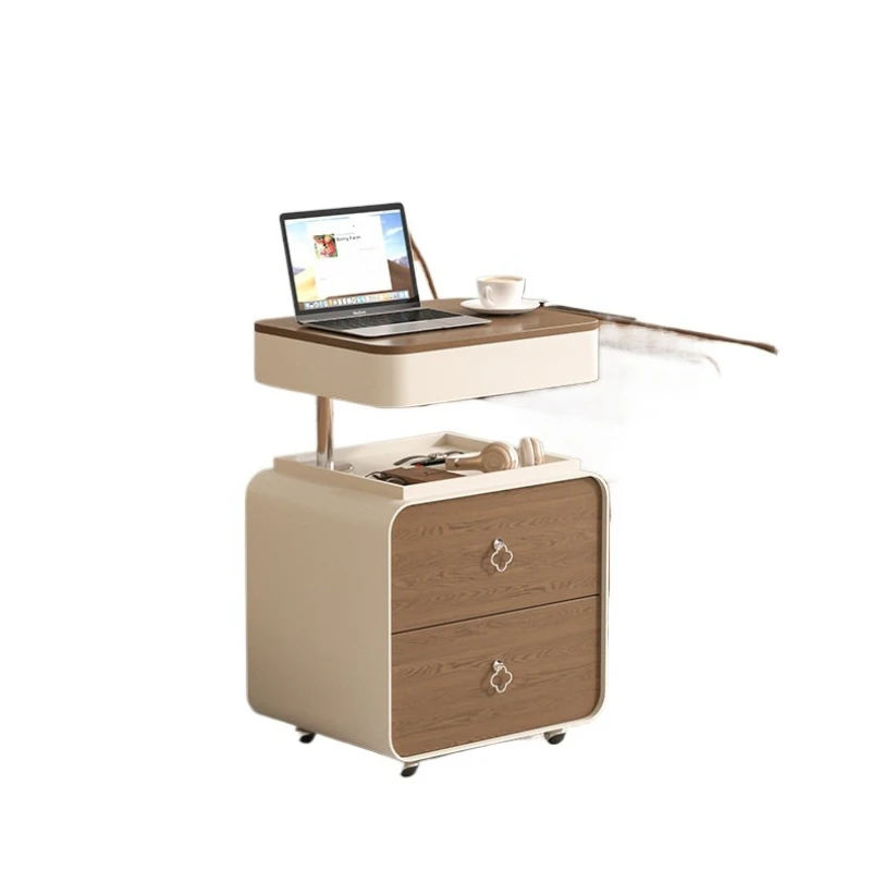 

Multifunctional lifting bedroom household storage cabinet, smart makeup mirror cream wind mobile rotating dressing table