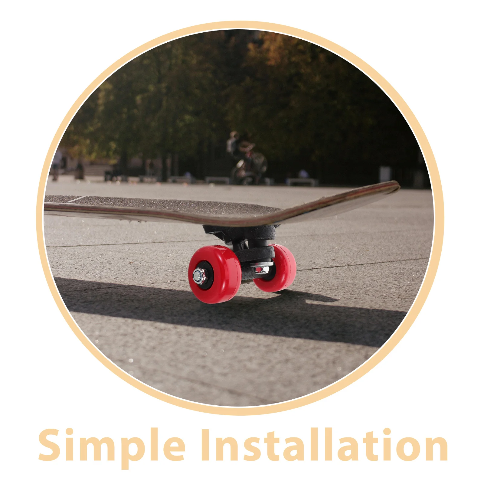 زوج واحد من مجموعة دعامات لوح التزلج تتضمن شاحنات وعجلات مزدوجة خفيفة الوزن ومتينة وسهلة التركيب وتعزيز التوازن #3