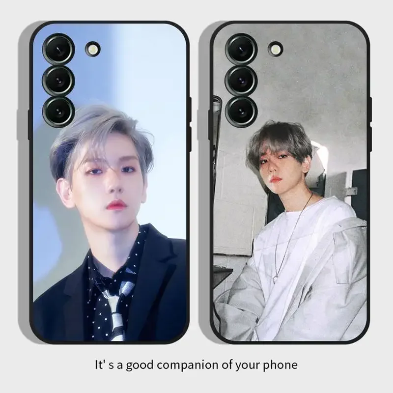 E-EXO Boy Kpop B-BAEKHYUN Phone Case For Samsung Galaxy S 23 22 21 20 10 e 9 8 7 6 5G plus edge ultra lite Black Soft Cover