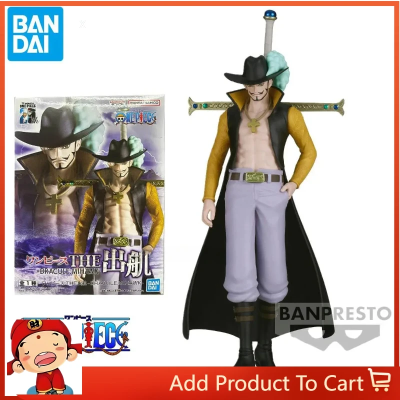 

In Stock Bandai Banpresto Original One Piece Dracule.mihawk Anime Figures Toys for Kids Gift Anime Figures