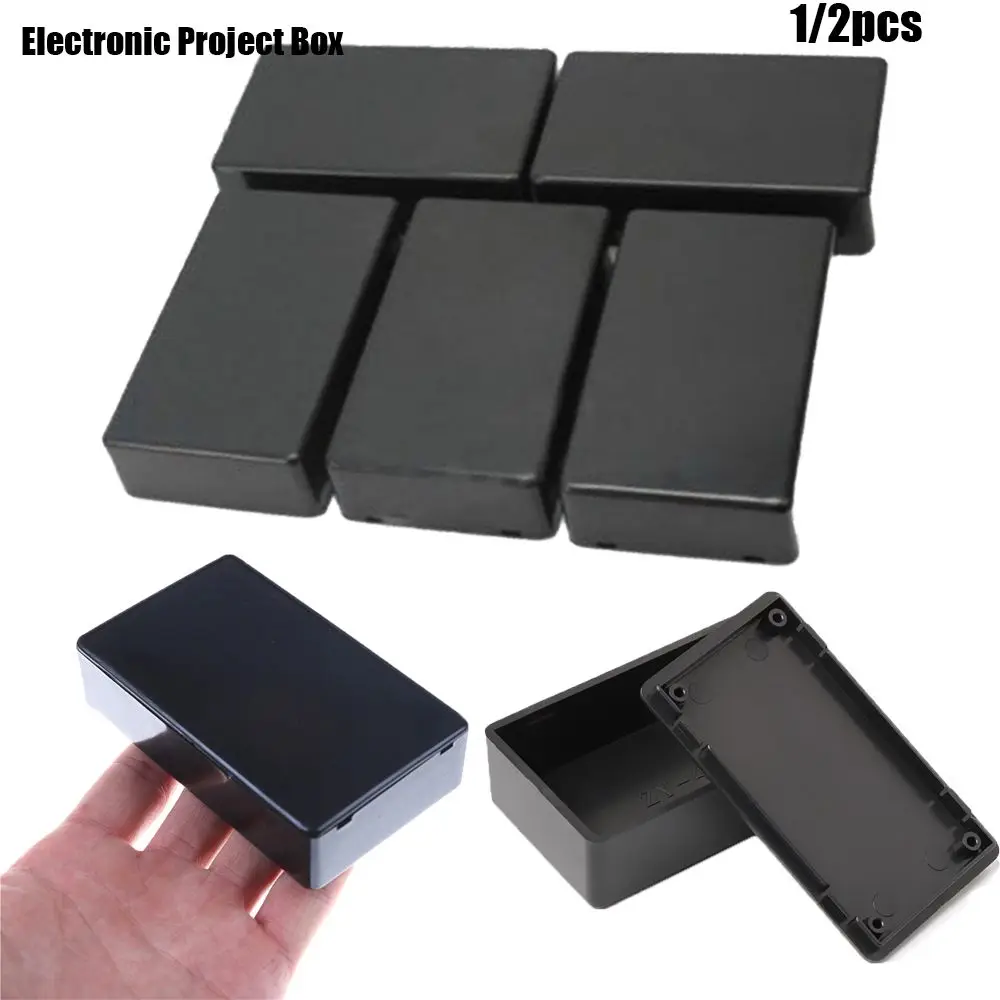 Hot Sale 9 Sizes ABS Plastic Electronic Project Box High Quality Black Instrument Case Enclosure Boxes Waterproof Cover Project