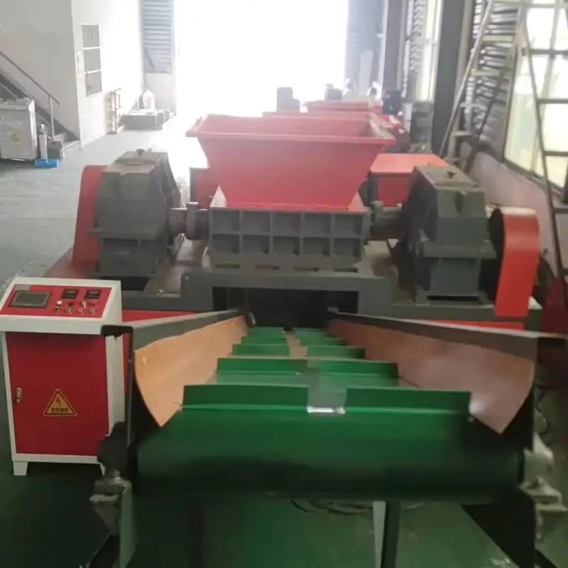 Industrial Stainless Steel Aluminum edder Waste Recycling 7.5 kw Double Shaft Wood Rubber Plastic Crusher