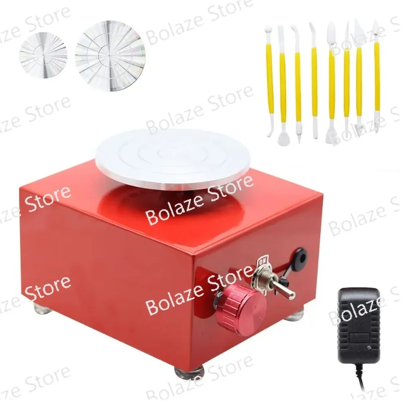 

Mini Pottery Wheel Machine with Turntable Trays Electric Pottery Tool 30W for Home & School Pottery Clay DIY Ceramic Work