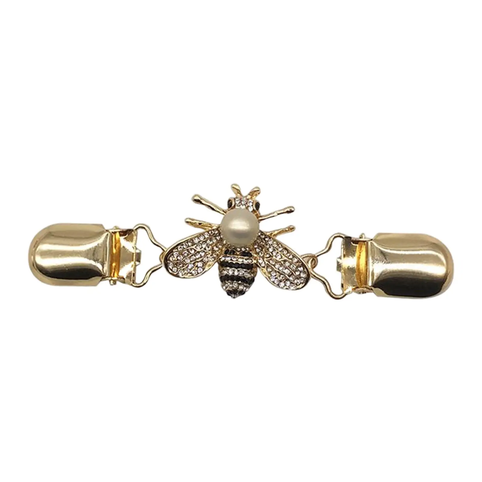 Sweater Cardigan Clip, Bead Brooch Jewelry Alloy Cloak Clasps for Blouse Dresses Buckle