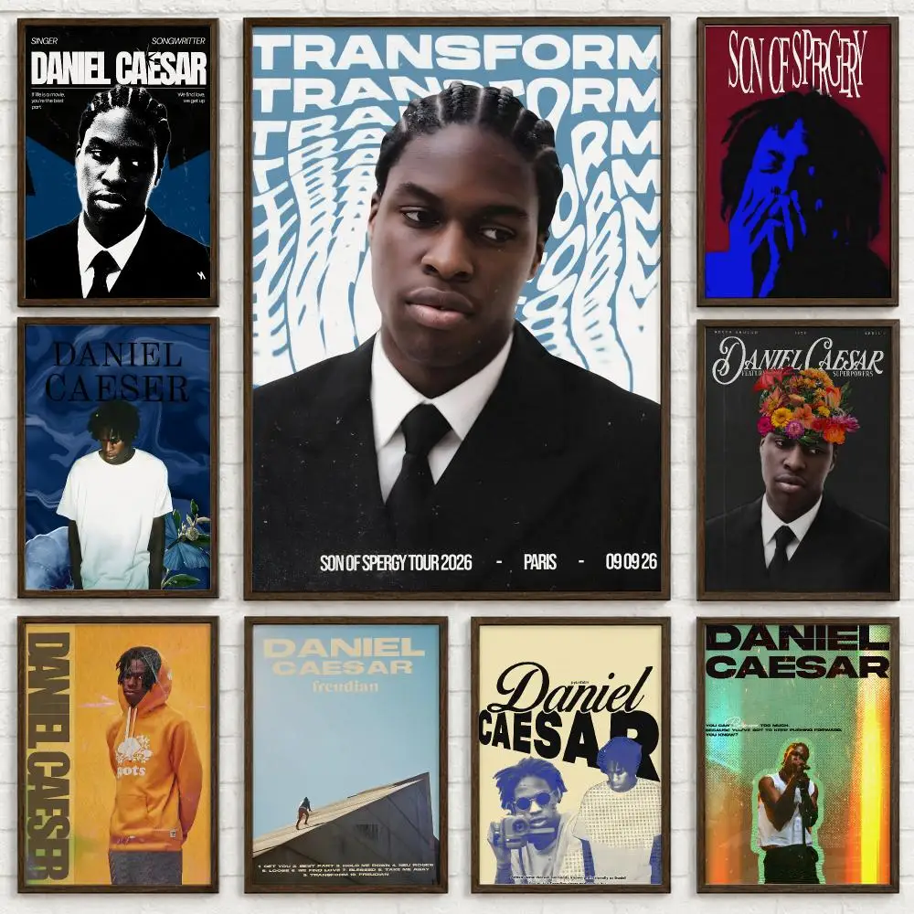 Soul R&B Singer Daniel Caesar Poster Self-adhesive Art Waterproof Paper Sticker Coffee House Bar Room Wall Decor