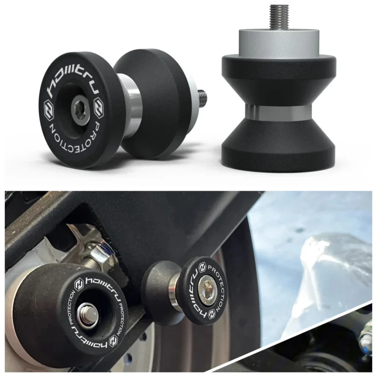 

For Yamaha YZF R1 R3 R6 MT-03 Motorcycle Paddock Stand Bobbins