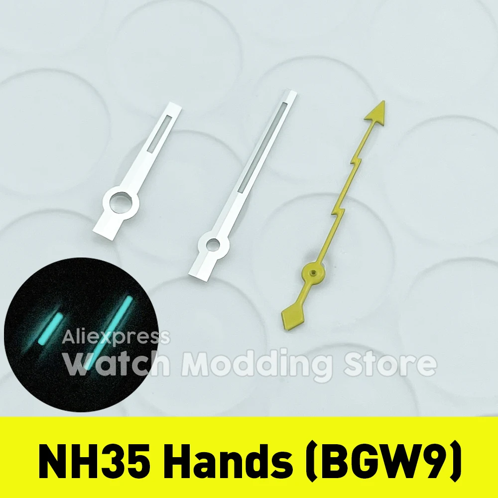 

NH35 NH38 Yellow Lightning Second Hand Watch Hands Set for 28.5mm Dial Super BGW9 Lume - NH35A NH38A NH36A da20fa37