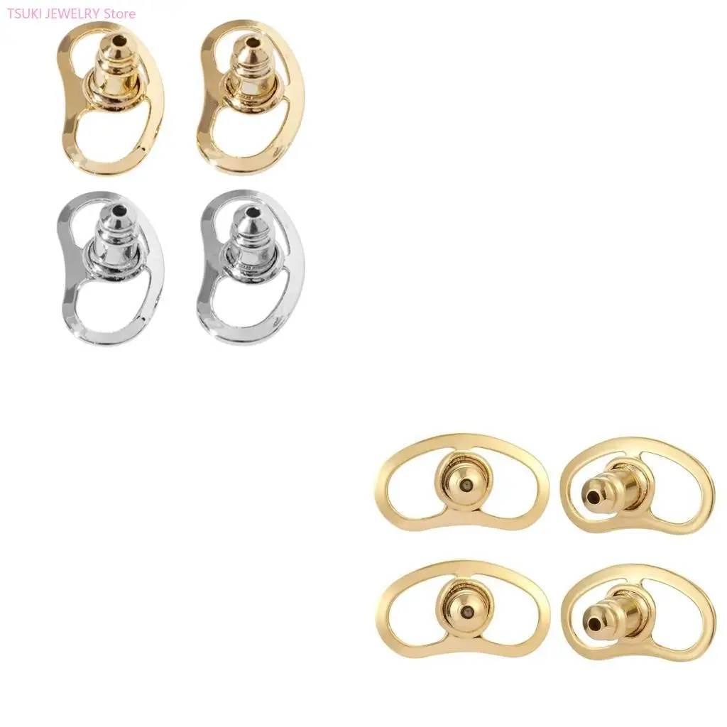 

62KE 4Pcs Stylish Earring Stabilizers Replacements for Studs Large Earring Backings