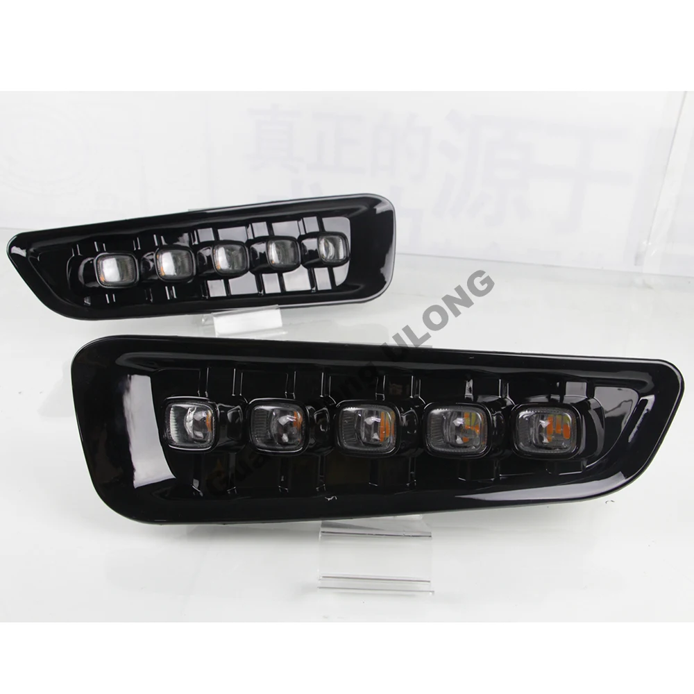 While DRL LED Daytime Running Lamp for FordS Raptor F150 2016 2017 2018 2019 LED Turn Signal Driving Light