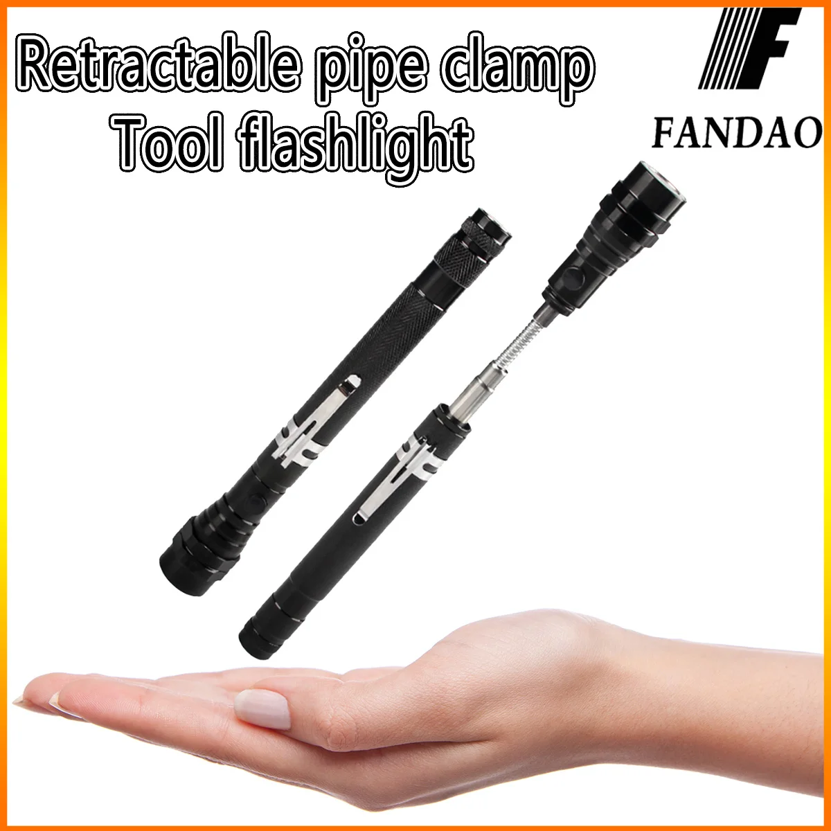 Magnetic Telescopic Elastic Neck Picking Tools Flashlight Portable Expandable Magnetic Telescopic LED Flashlight for Outdoor