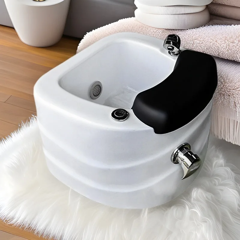 Multi-functional Acrylic Foot Bath Basin with Colorful Lights Massage Pedicure & Surfing Features