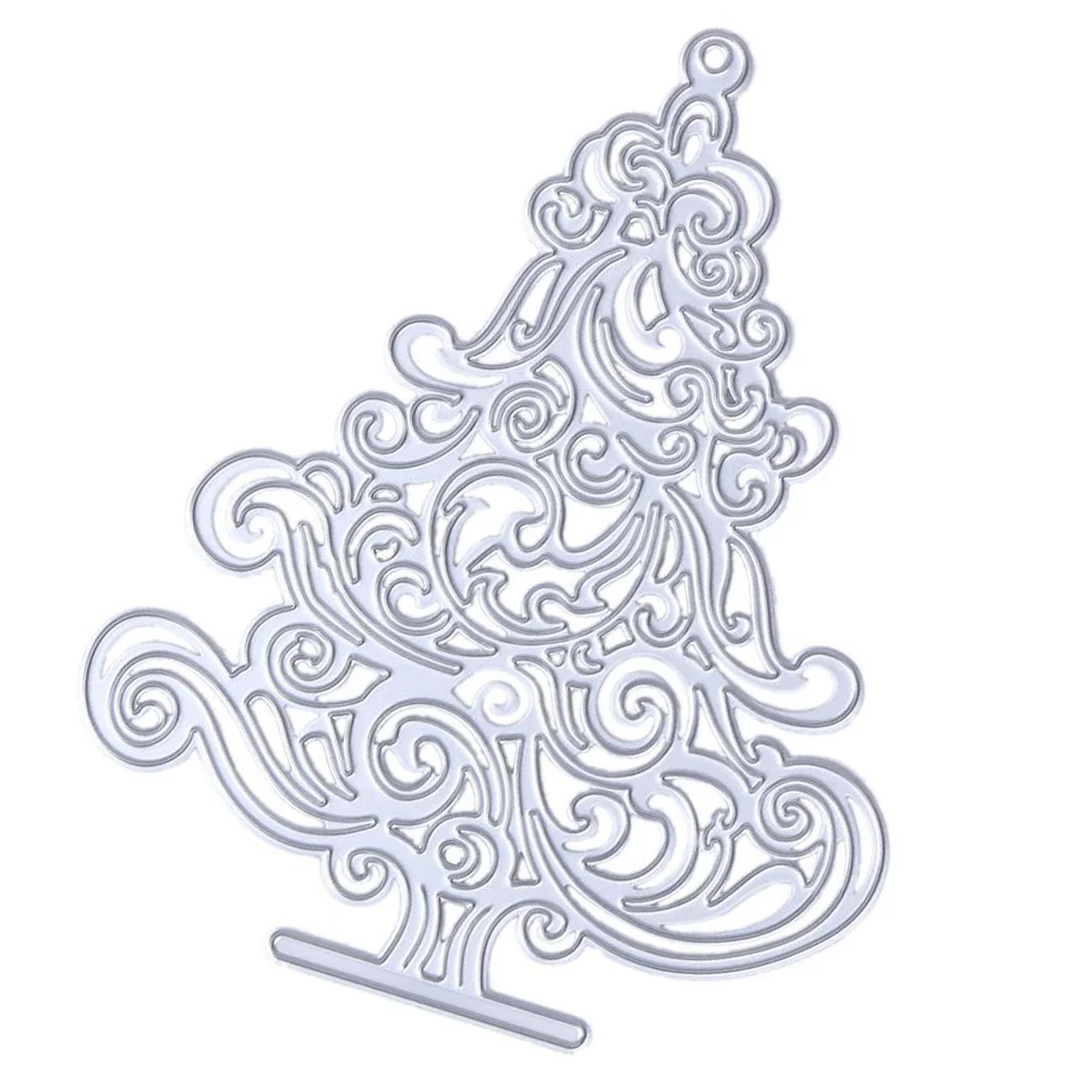 Metal Christmas Die Tree Cuts for Card Making Holiday Dies Carbon Steel Cutting Stencils Craft