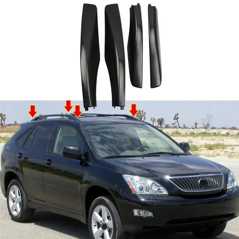 Multi-Purpose Car Roof Rack Rail Cover Luggage Lid Bar Part Rail End Protect Cap For Lexus RX300 RX350 2003-2008