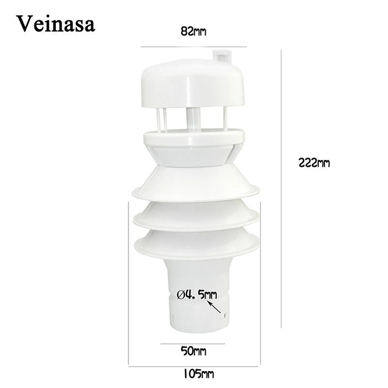 Veinasa-THRWPG-02 Ultraschall-Anemometer-Sensor, Boots-Anemometer, Temperatur- und Luftfeuchtigkeits-Druckbeleuchtung