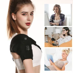 Heated Shoulder Strap with Adjustable Extension Pad for Shoulder Massager Brace Fitness for Shoulder Suitable for Men and Women