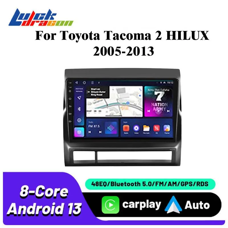 Car Radio For Toyota Tacoma 2 HILUX 2005-2013 Wireless Carplay Android Auto Bluetooth Car Video Stereo WIFI GPS 4G Multimedia