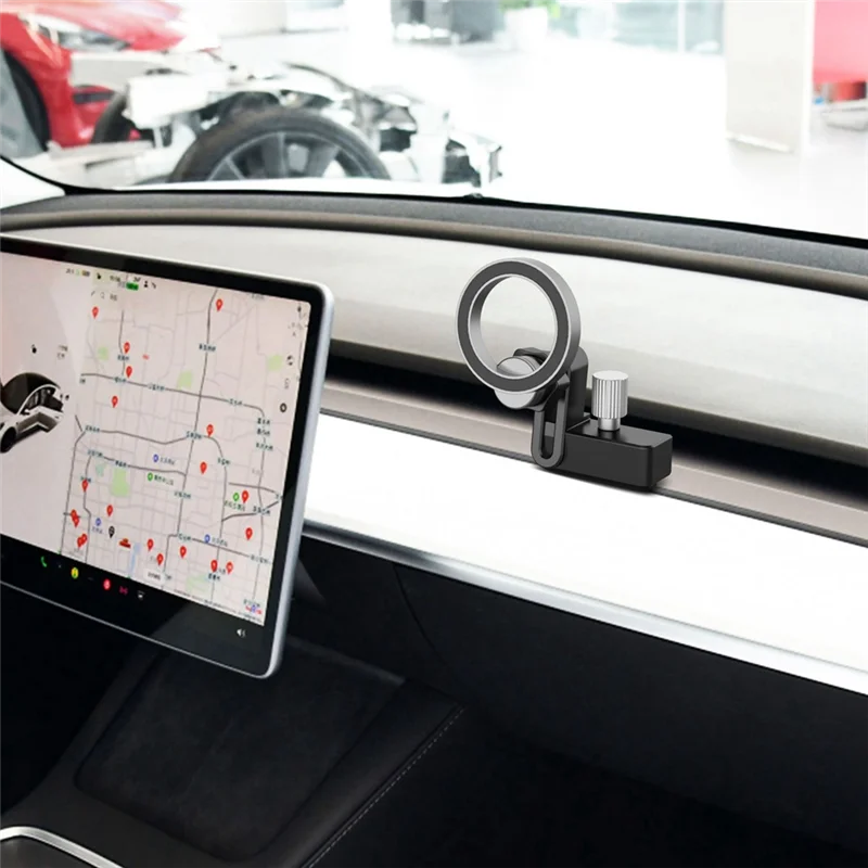 حامل هاتف بمنفذ هواء السيارة، حامل هاتف محمول قابل للتعديل وقابل للتعديل، حامل هاتف محمول مغناطيسي للسيارة لـ Model3/Y