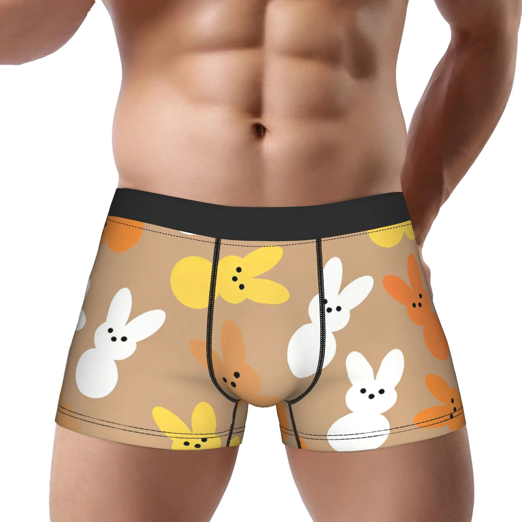 

Пасхальные яйца Bunny Peeps 17, дышащие трусы, мужское нижнее белье, шорты с принтом, трусы-боксеры