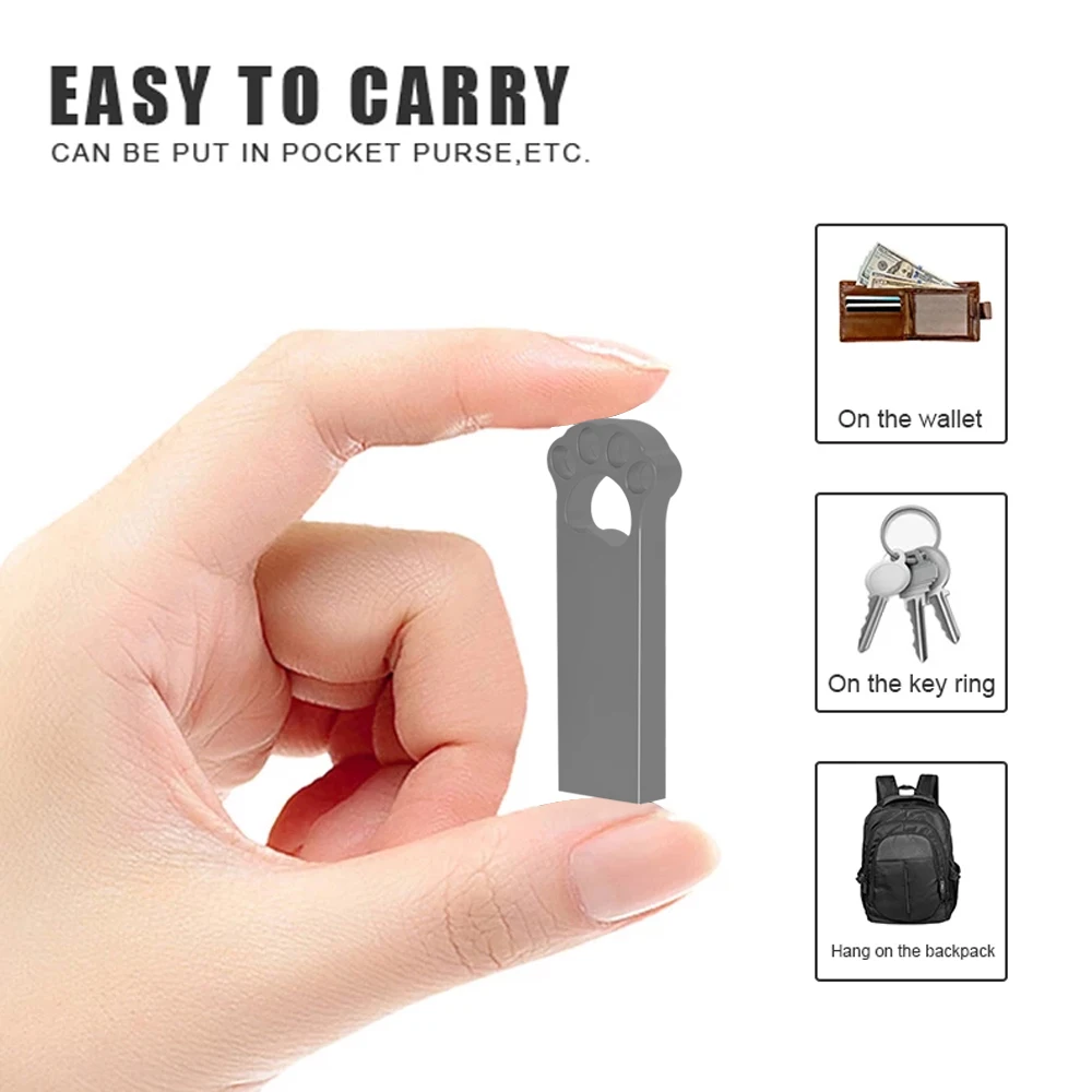 Oltre 10 pezzi Logo gratuito Simpatico USB 2.0 Pendrive Piccola zampa di gatto Chiavetta USB Personalizzabile 16 GB 32 GB 64 GB Pen Drive Gadget regalo