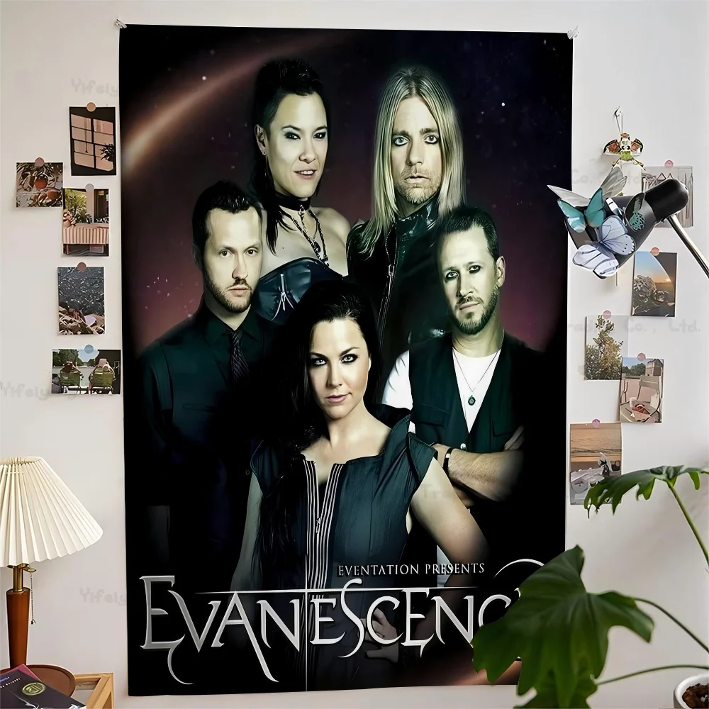 Evanescence Band Colorful Tapestry Wall Hanging Hippie Flower Wall Carpets Dorm Decor Wall Art Decor