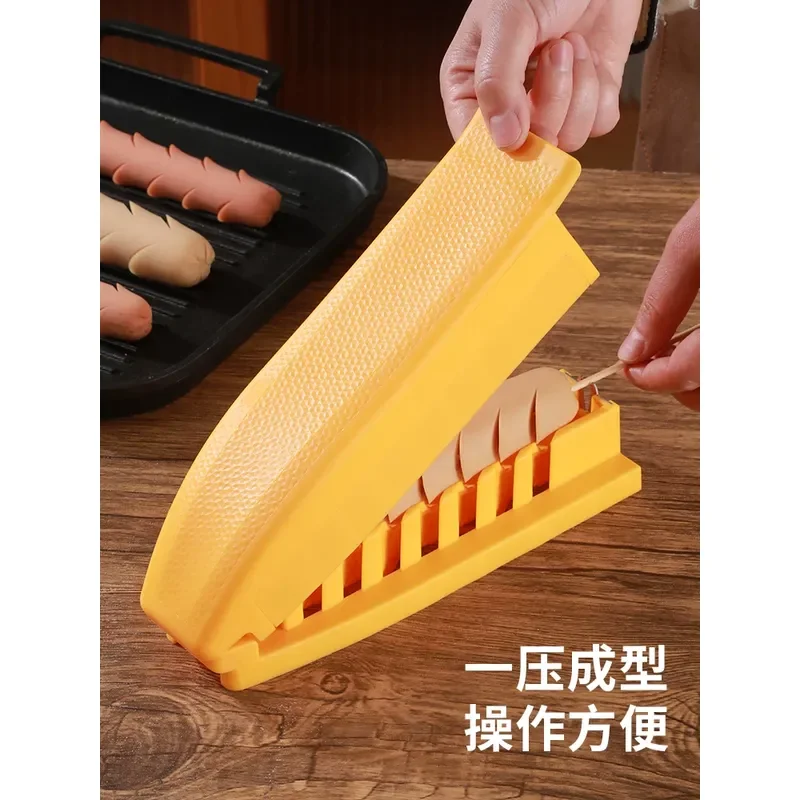 For Stall Grilled Sausage Flower Cutter Multi-functional Skewer Peeling All-in-one Machine Starch Sausage Ham Sausage Cut