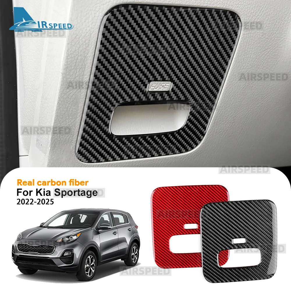 

Real Soft Carbon Fiber Sticker For Kia Sportage NQ5 2022 2023 2024 2025 LHD RHD Car Fuel Box Panel Trim Interior Accessories