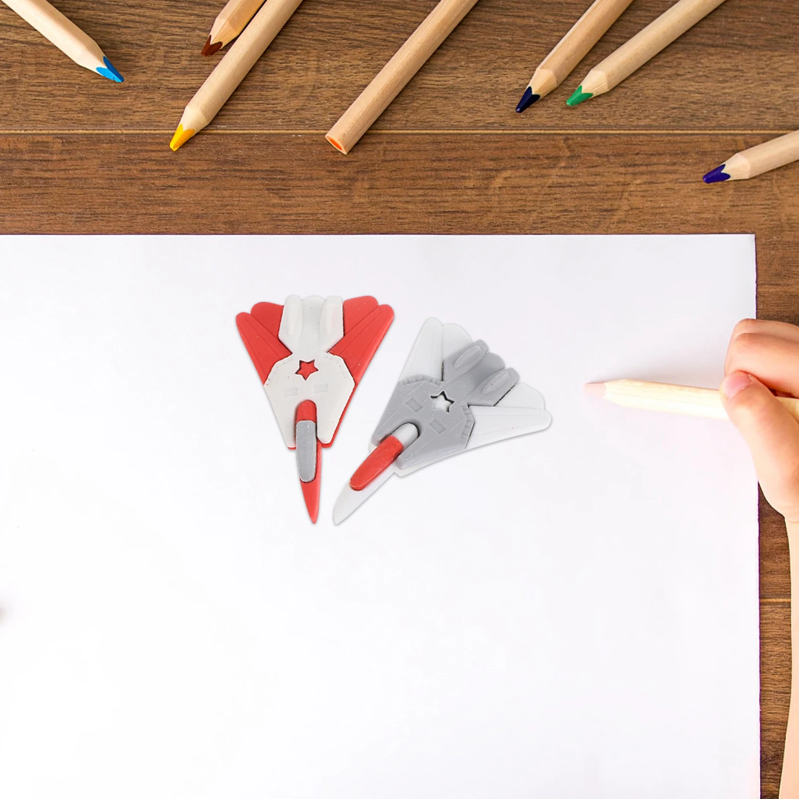 18 Pcs Airplane Eraser Helicopter Shaped Cartoon Rubber Erasers For Students School Supplies Novelty Pencil Tpr Material Mini