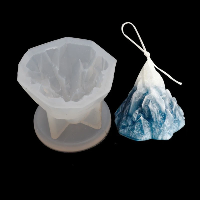 جبل الثلج سيليكون قالب شمع فيض رائحة قالب شمع DIY بها بنفسك صابون يدوي الصنع الجص الخرساني الراتنج قالب ديكور المنزل