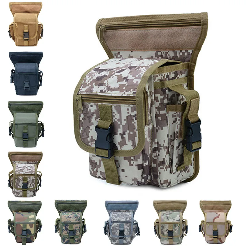 

Men's Military Tactical Drop Leg Bag Waist Pack Adjustable Thigh Belt Hiking 600D Waterproof Nylon Motorcycle Riding Camping Bag