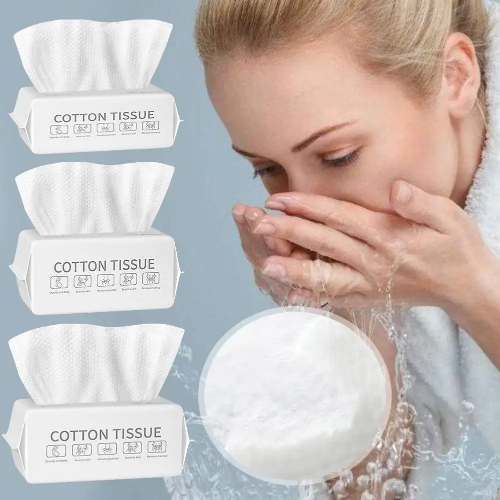 Descartável Face Wash Toalha, Limpo, algodão Facial, Maquiagem Tecido, Q8F9, 50 100Pcs