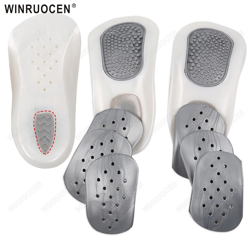 

Ортопедическая стелька с поддержкой половины свода стопы, ортопедические стельки длиной 3/4, вставка для обуви, мужские и женские массажные стельки для ухода за ногами