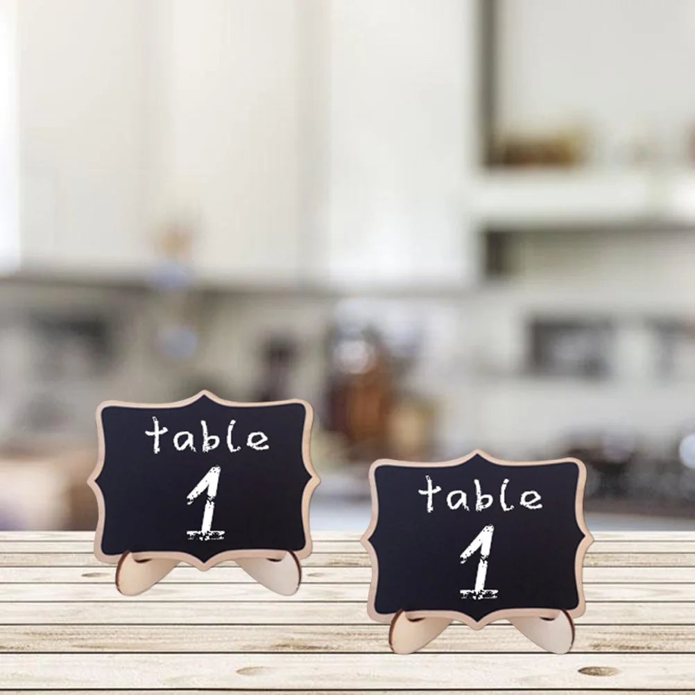

1Set Small Wood Message Board Mini Chalkboards Erasable Place Cards for Coffee Shop Home Decor Wedding Event Favor Greeting
