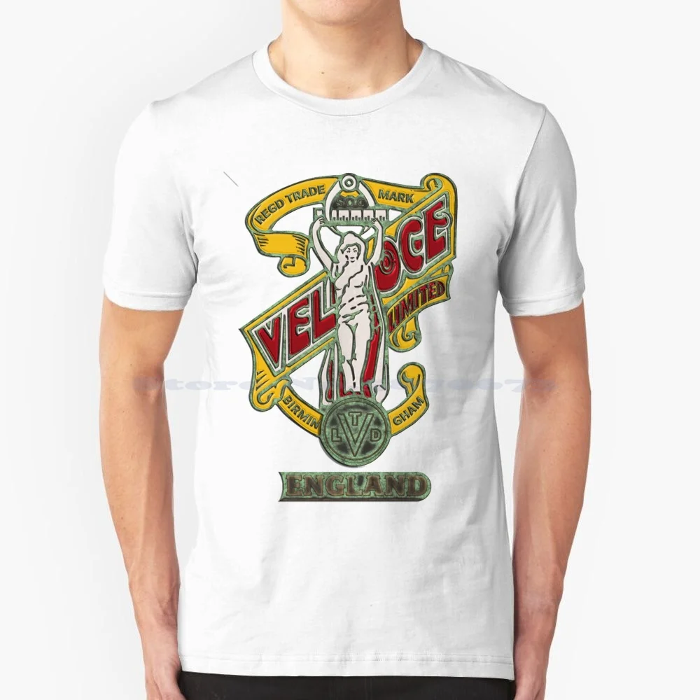 Velocette Motorcycle Logo 5 T Shirt 100% Cotton Tee Retro Chopper Classic Motorbike Matchless Ariel Bultaco Cz Enduro