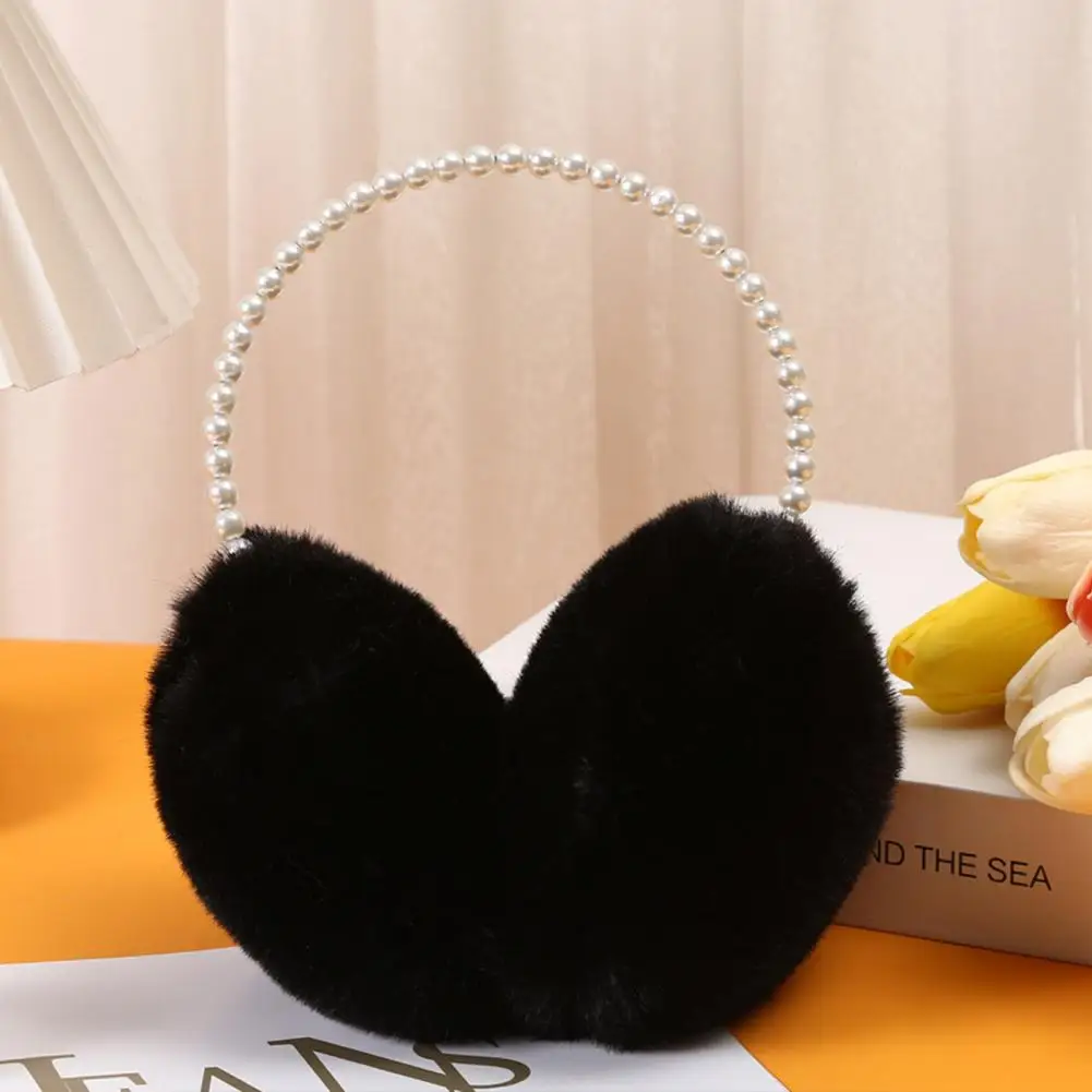 

Winter Earmuffs Faux Pearl Earmuffs Soft Furry Earmuffs for Girls Women Cute Winter Ear Warmers with Faux Pearls Fashionable