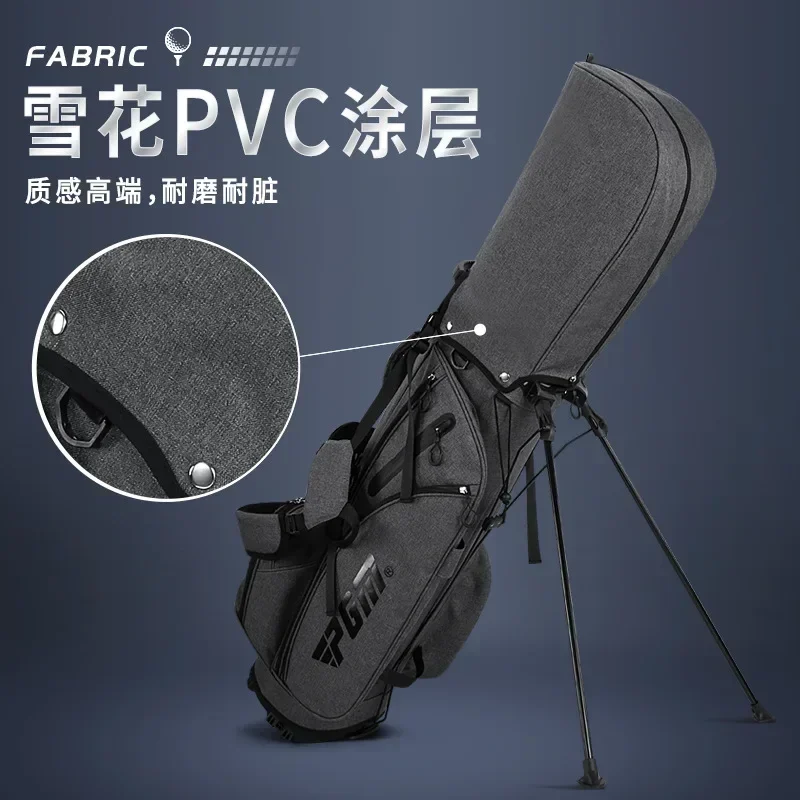 PGM Men Golf Stand Bags Standard Ultra-light PVC Thermal Bag Large Capacitytraining Accessory Grey Hold 14pcs Clubs 3kg QB092