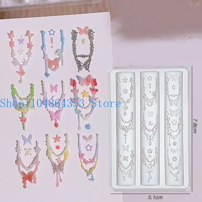 

652F Silicone 3D Embellishment Molds Bowknot Theme Small Accessories Crafting Molds Present for Beauty Enthusiasts