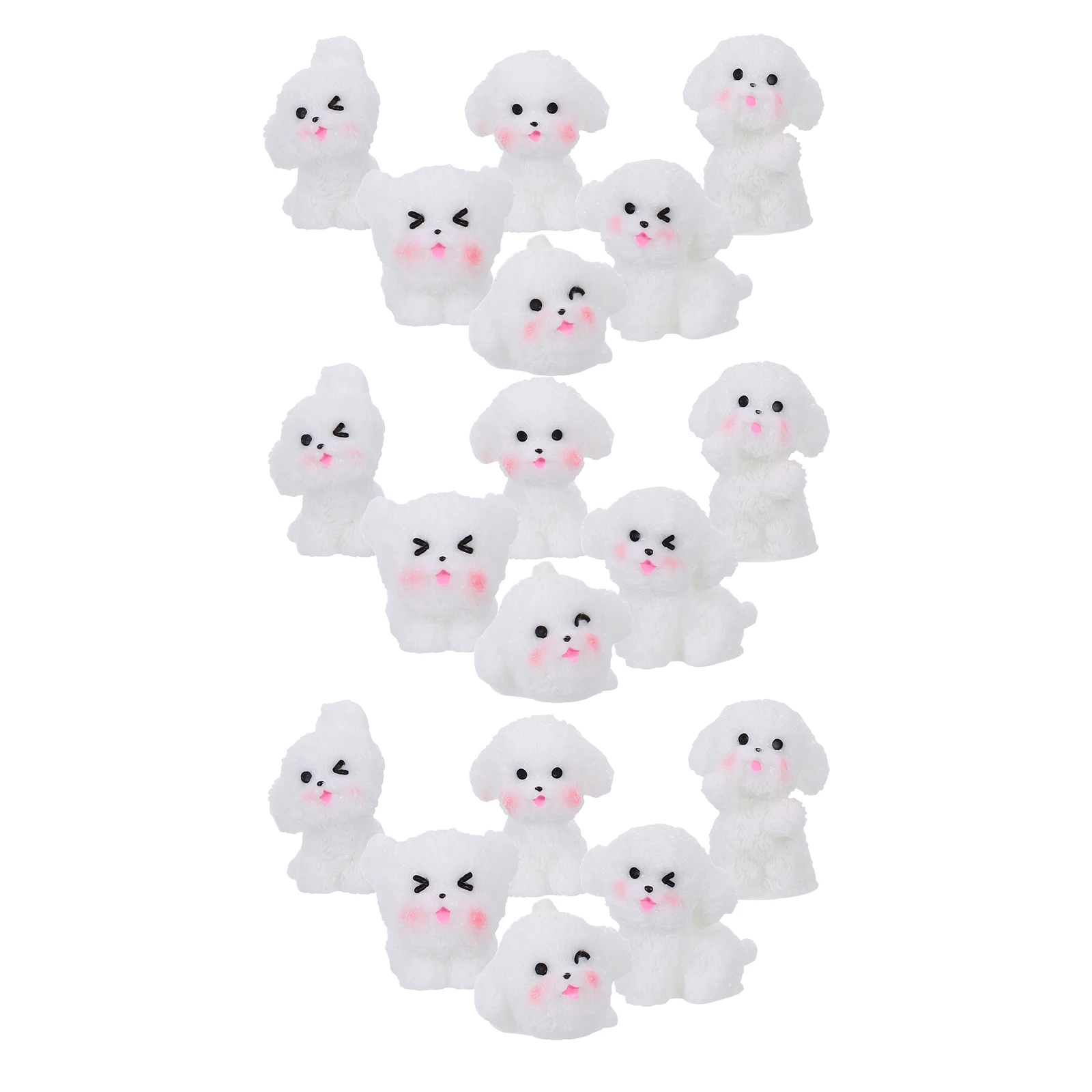 

18 Pcs Simulated Puppy Ornaments Resin Statuette Mini Dog Figures Decoration Pet Miniature