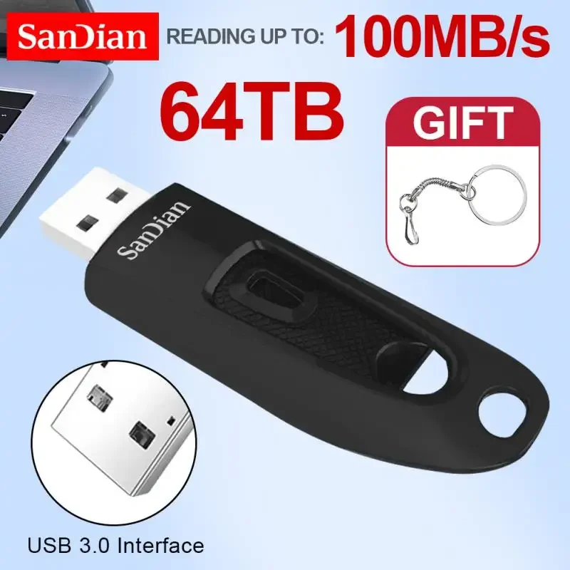 USB 3.0 플래시 드라이브 U 디스크 C 타입 인터페이스, 고속, 1TB 대용량, 512GB, 256GB, 금속 펜드라이브 메모리 스틱, 64TB