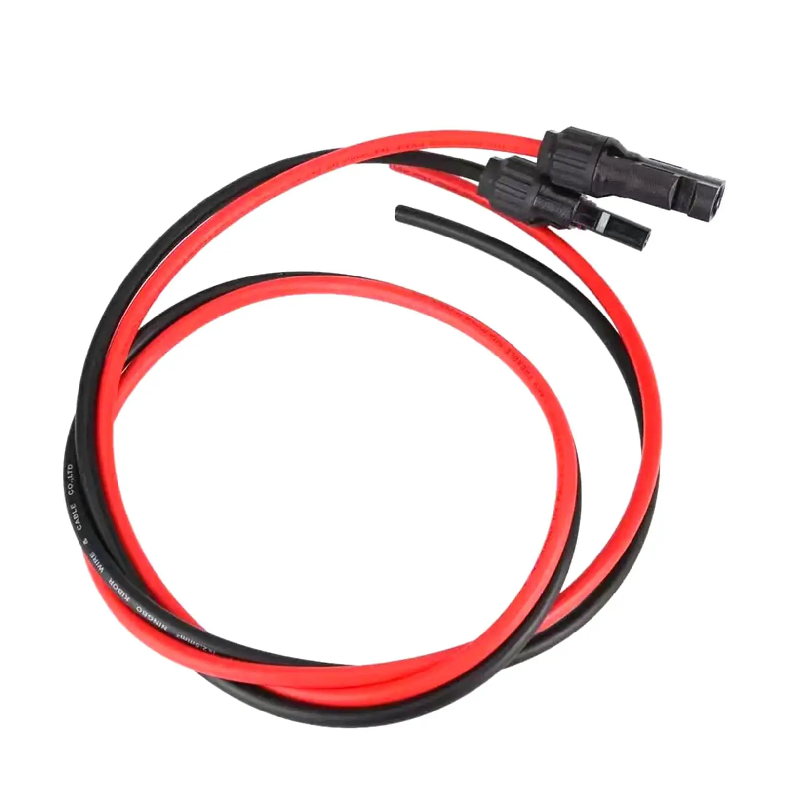 Black Red Flexible Connector Cable Solar Panel Extension Accessory for PV System Camping and Travel
