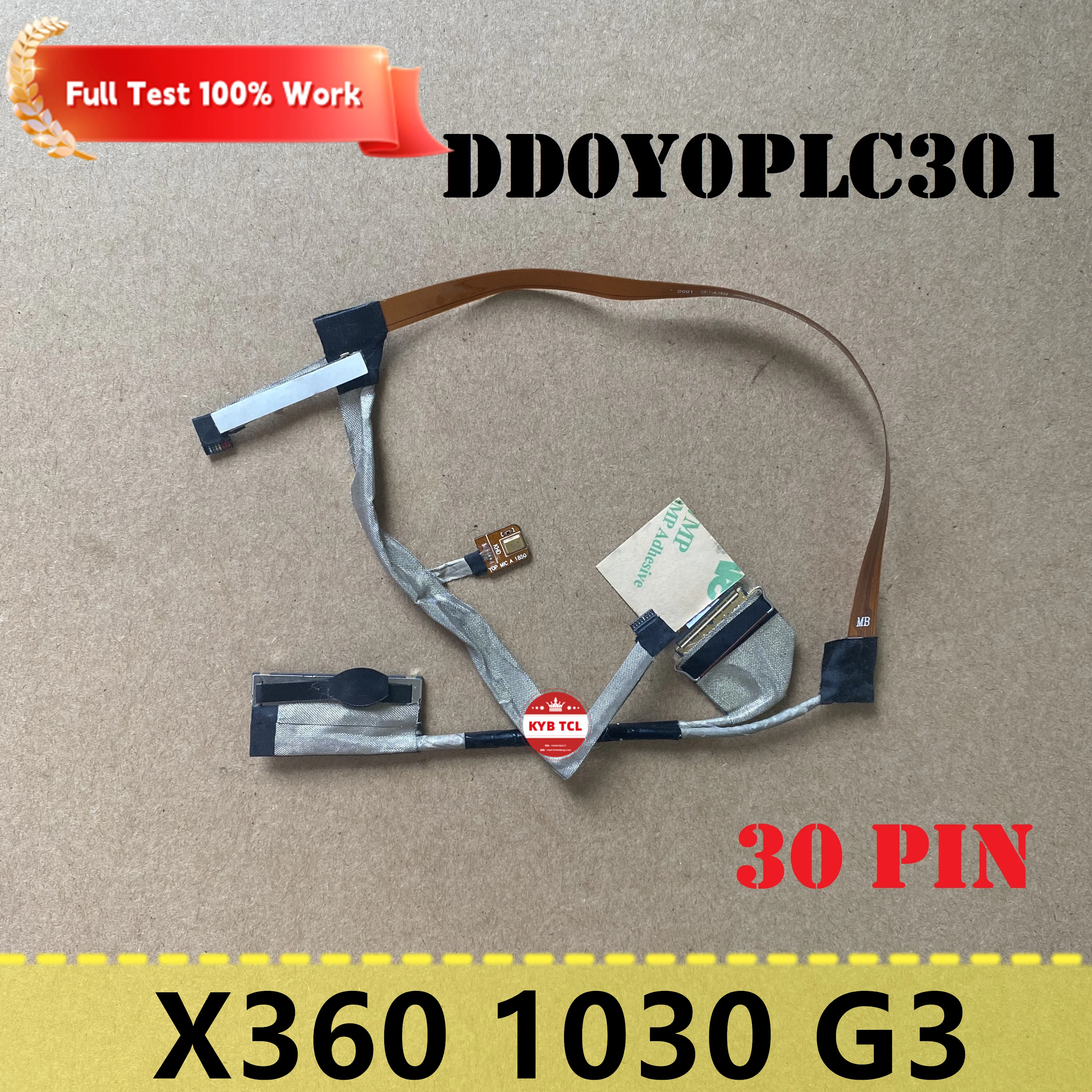 Genuine Laptop LCD LVDS Video Display Screen Cable Flex For HP Elitebook X360 1030 G3 DD0Y0PLC301 30pin Notebook