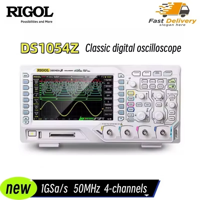 RIGOL DS1054Z 50MHz Digital Oscilloscope - 4 Analog Channels, 1GSa/s Sampling