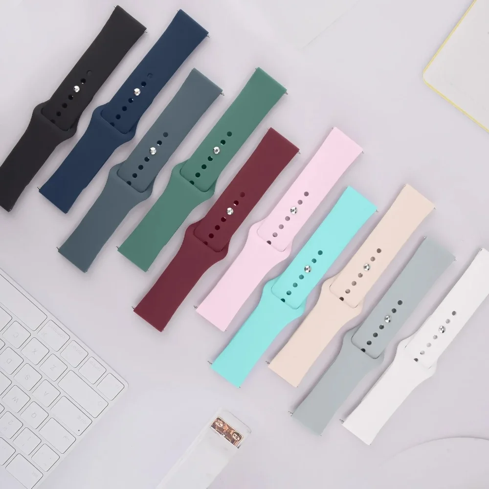 Силиконовый ремешок 20 мм 22 мм для Amazfit Active 2 GTS 4 3 Mini Sport Браслет для Amazfit Bip U/6/5 Balance GTR 4 3 Stratos Ремень