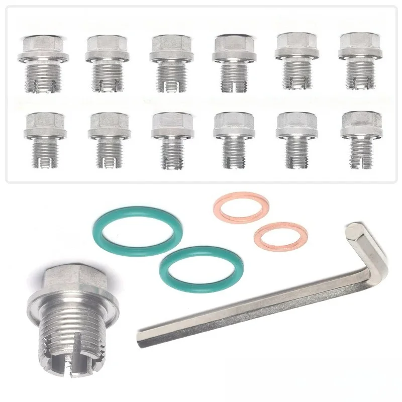Car Self-tapping Repair Center Oil Drain Stainless Steel Magnetized Oil Screw