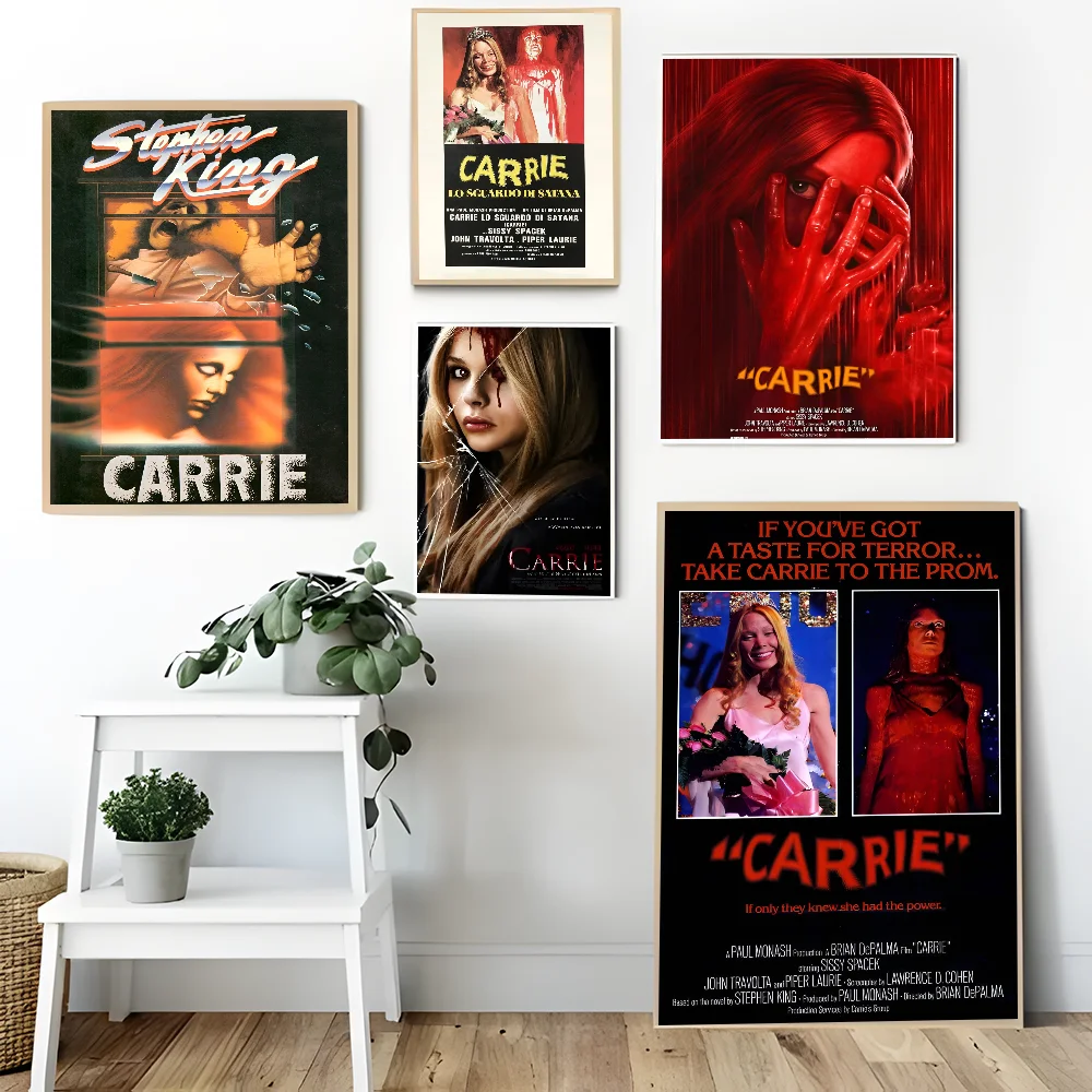 Classic 70s Horror Movie Carrie Retro Film Classic Movie Posters HD Quality Poster Wall Art Painting Study Nordic Home Decor