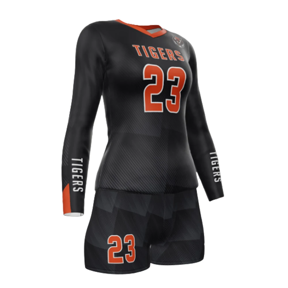 Volleyball Jersey Running Long Sleeve T-shirts Shorts Athletic Girls Breathable Outdoor Sports Gym Training Yoga Workout Uniform