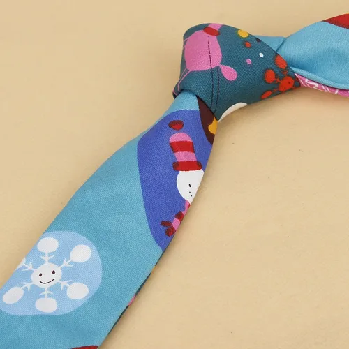 Imagen 2 del producto Corbata navideña para hombre, corbatas ajustadas de algodón con estampado de copo de nieve, patrón profesional, 6cm, gran oferta, novedad