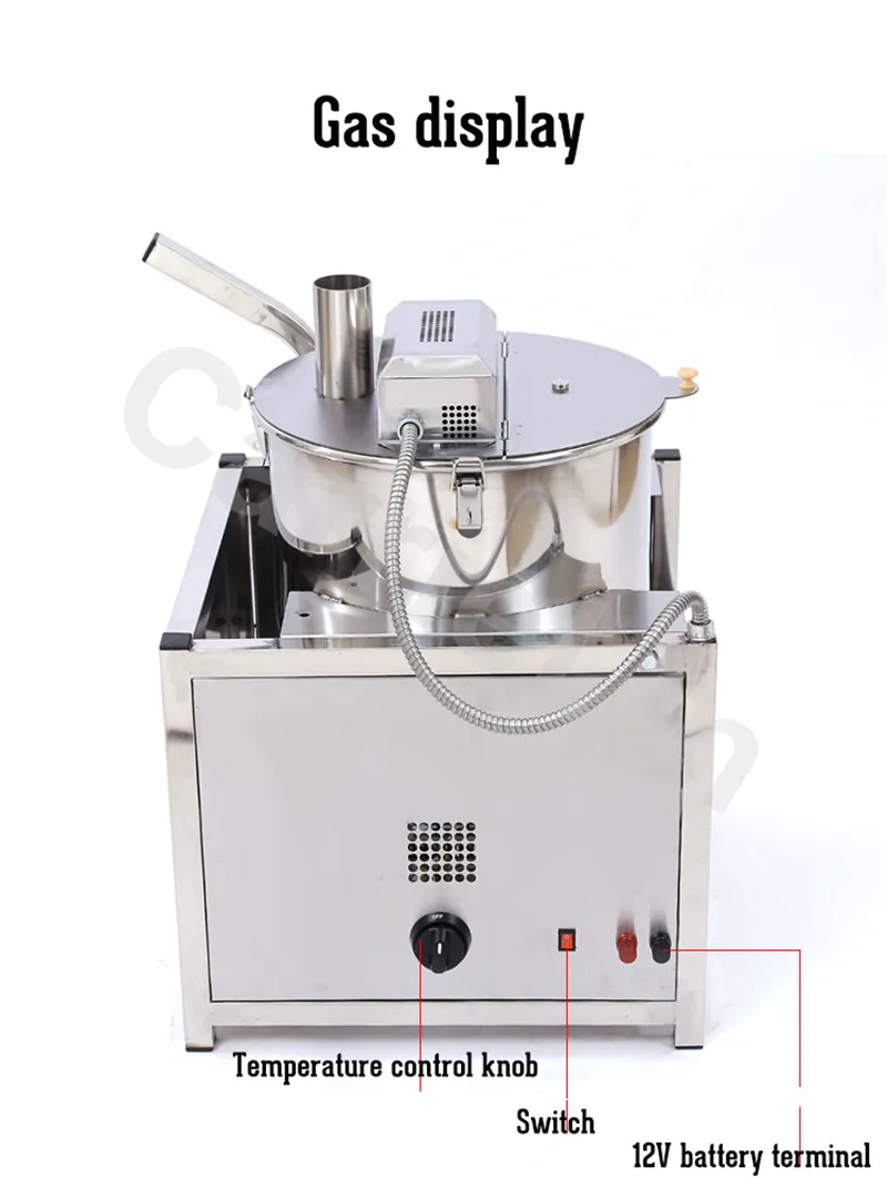 แก๊ส/ความร้อนแม่เหล็กไฟฟ้า Caramel เครื่องทำป็อบคอร์น Commercial ทรงกลม Popcorn Maker