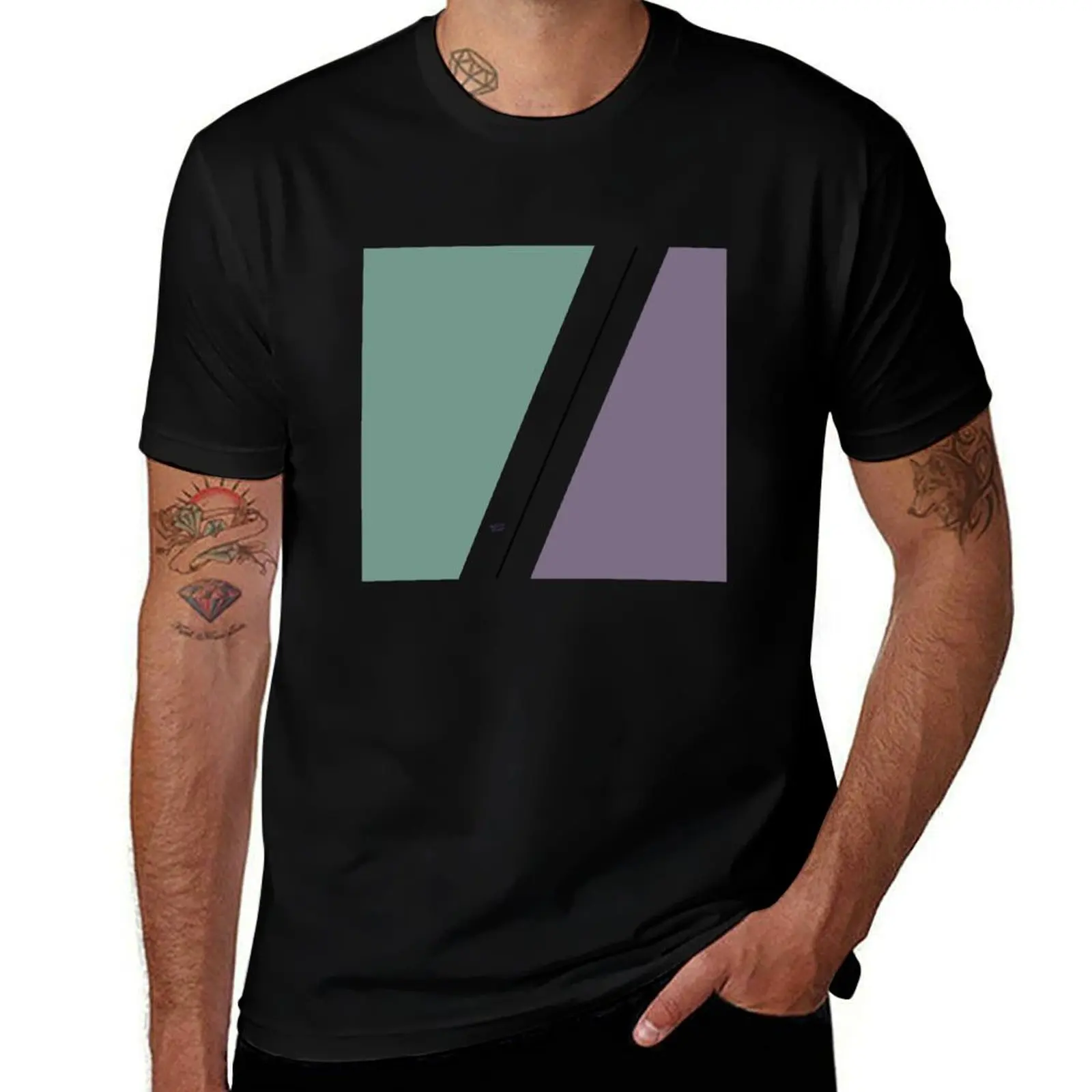 Sage Lavender Divided #minimal #art #design #kirovair #buyart #decor #home T-Shirt Work Outdoor Short Sleeve Tee