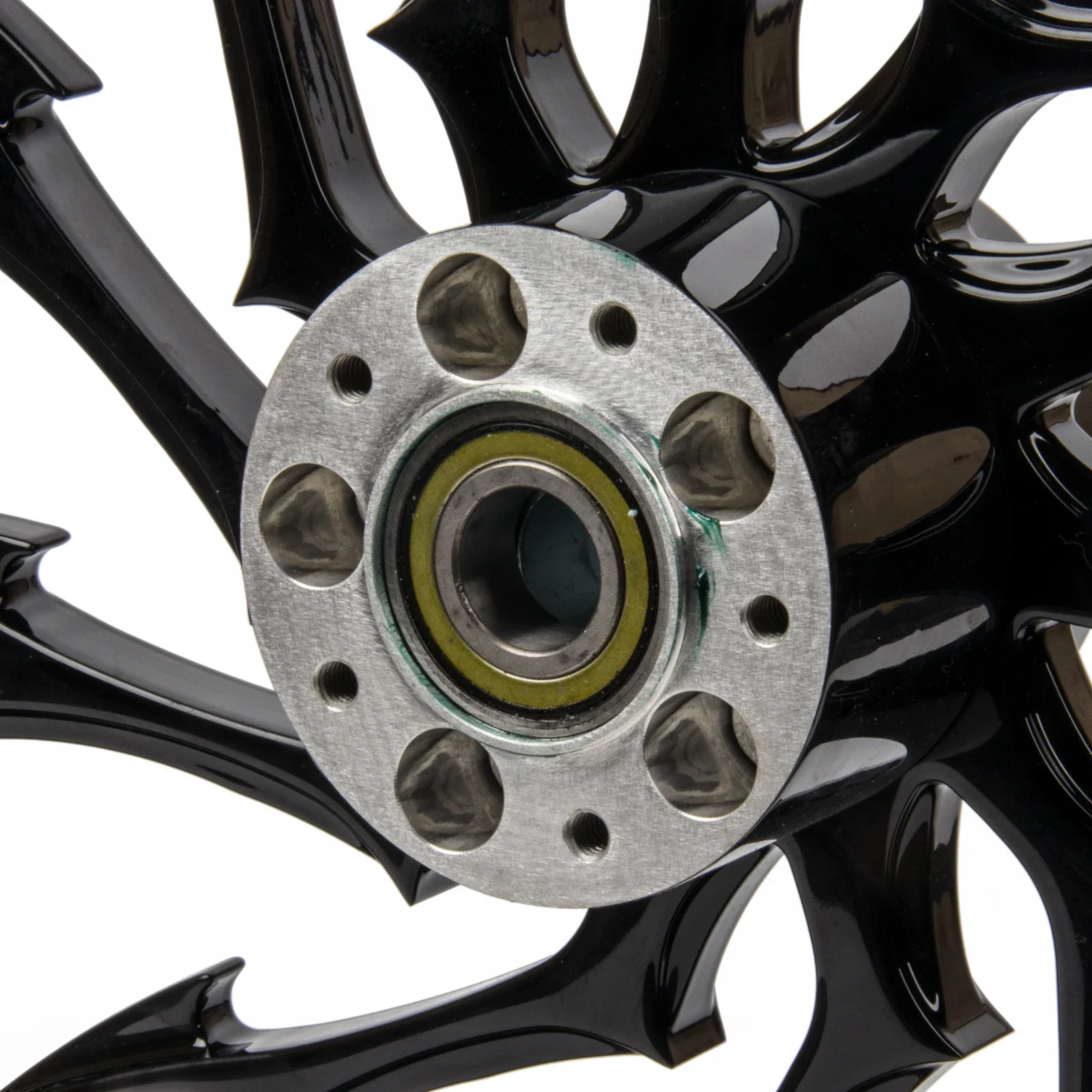 Motor Front Rear Hollow-out Bole Wheels Custom Forged Gloss Black Rims for Harley Softail Brekout Fat Boy Street Bob 2018-2024 view 6